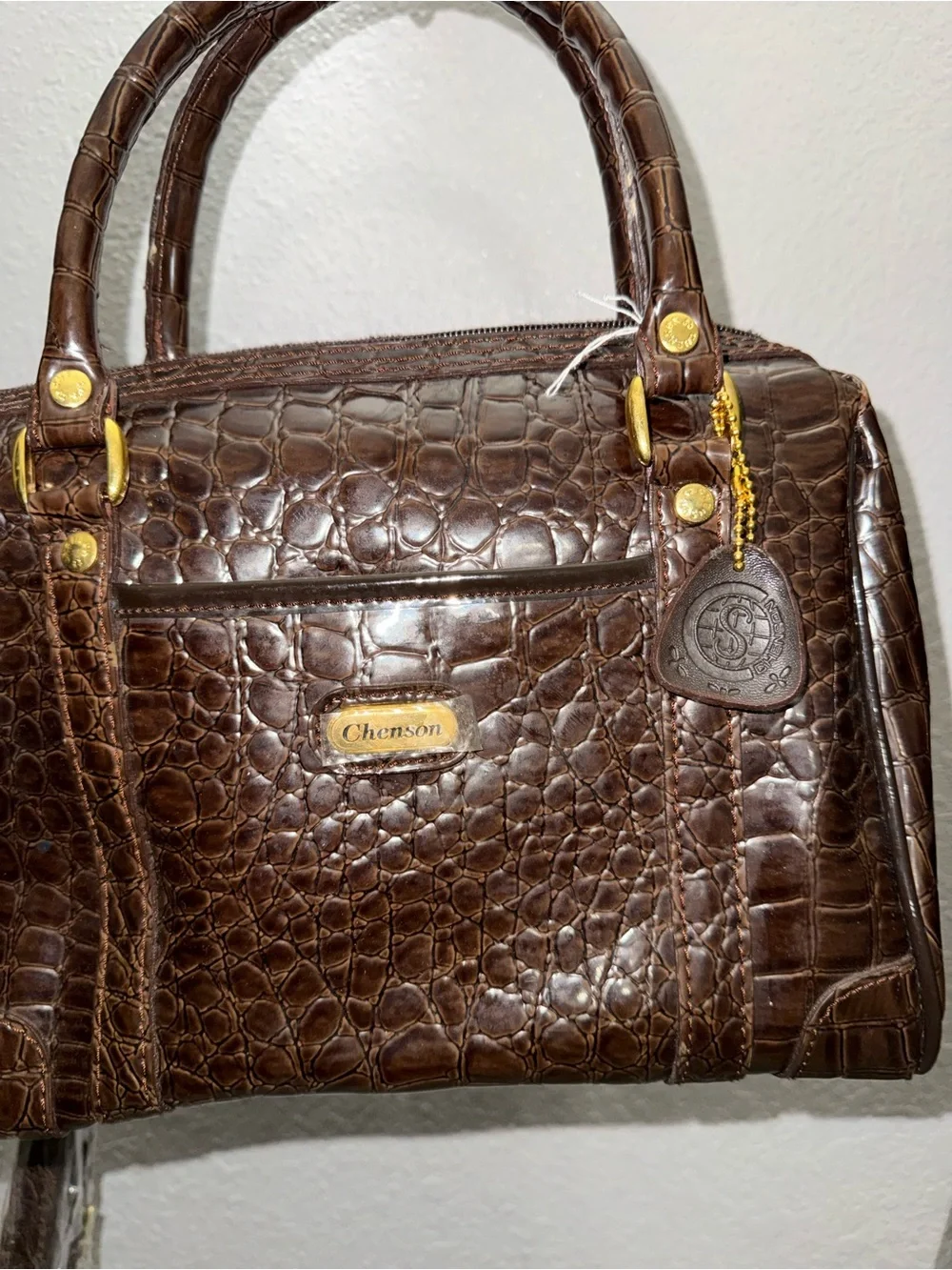 Vintage Chenson crocodile-embossed handbags